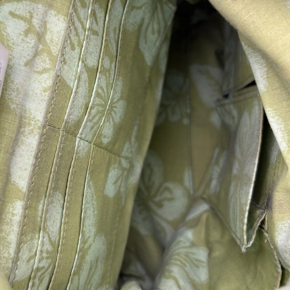 Liz Claiborne Brown Woven Material Shoulder Bag with Faux Leather Trim - Picture 11 of 14